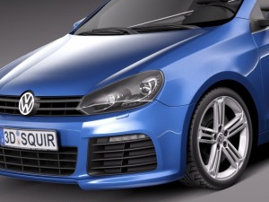 Volkswagen Golf R Convertible 2014 Modello 3D