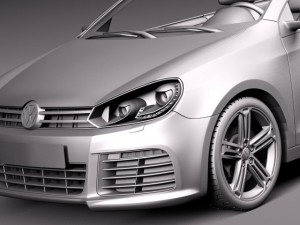 Volkswagen Golf R Convertible 2014 Modello 3D