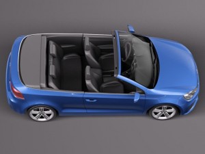 Volkswagen Golf R Convertible 2014 Modello 3D