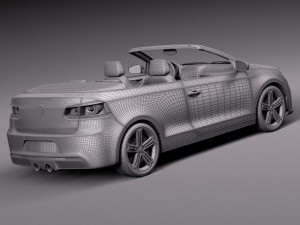 Volkswagen Golf R Convertible 2014 Modello 3D