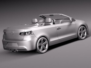 Volkswagen Golf R Convertible 2014 Modello 3D