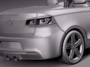 Volkswagen Golf R Convertible 2014 Modello 3D