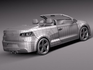 Volkswagen Golf R Convertible 2014 Modello 3D