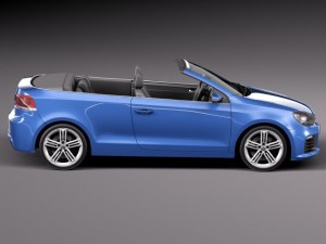 Volkswagen Golf R Convertible 2014 Modello 3D