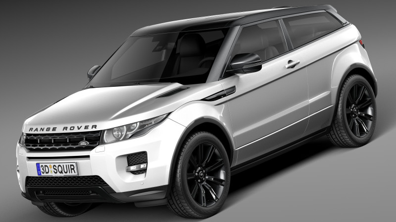 Range Rover Evoque Black Design 2013 3D Model .c4d .max .obj .3ds .fbx .stl .blend 