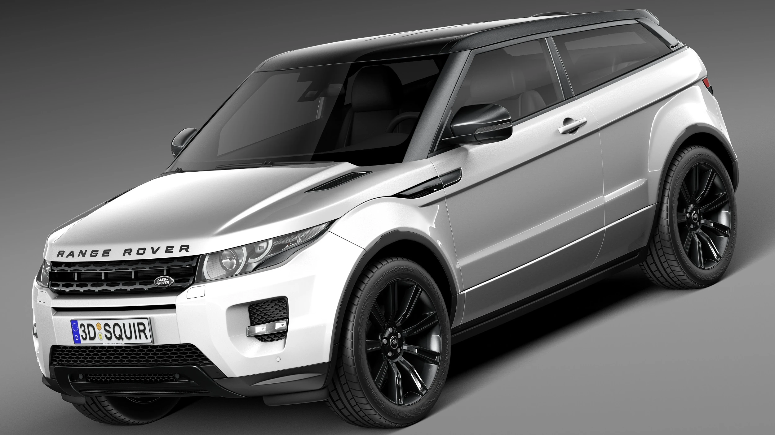 Range Rover Evoque Black Design 2013 3D Model .c4d .max .obj .3ds .fbx .stl .blend 