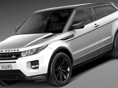 Range Rover Evoque Design Nero 2013 Modello 3D