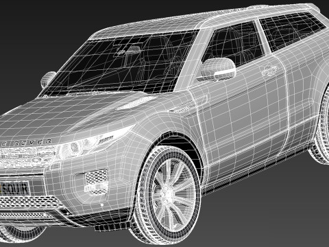 Range Rover Evoque Black Design 2013 3D Model