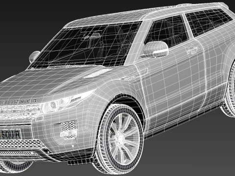 Range Rover Evoque Black Design 2013 3D Model