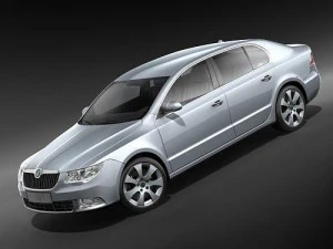 Skoda Superba berlina 2009 Modello 3D