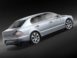 Skoda Superb Sedan 2009 Modelo 3D