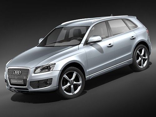 Audi Q5 2009 midpoly 3D Model .c4d .max .obj .3ds .fbx .stl .blend 