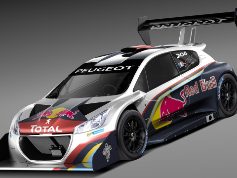 Peugeot 208 T16 Pikes Peak 2013 3D Model