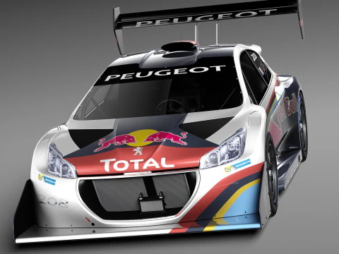 Peugeot 208 T16 Pikes Peak 2013 3D Model