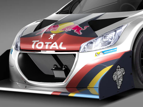 Peugeot 208 T16 Pikes Peak 2013 3D Model