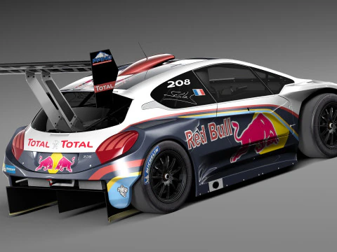 Peugeot 208 T16 Pikes Peak 2013 3D Model