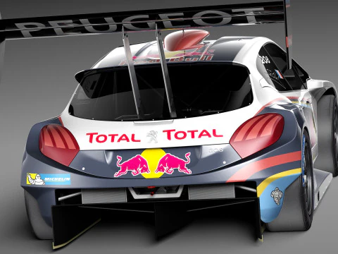 Peugeot 208 T16 Pikes Peak 2013 3D Model