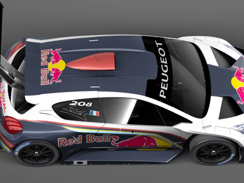 Peugeot 208 T16 Pikes Peak 2013 3D Model