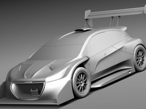 Peugeot 208 T16 Pikes Peak 2013 3D Model