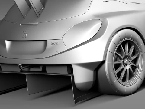 Peugeot 208 T16 Pikes Peak 2013 3D Model