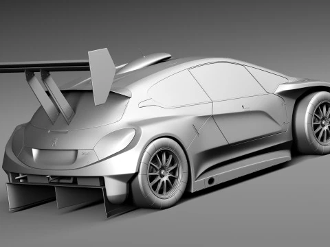 Peugeot 208 T16 Pikes Peak 2013 3D Model