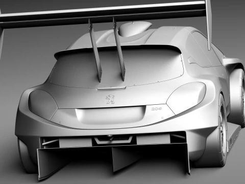 Peugeot 208 T16 Pikes Peak 2013 3D Model