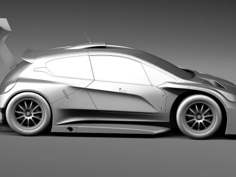 Peugeot 208 T16 Pikes Peak 2013 3D Model