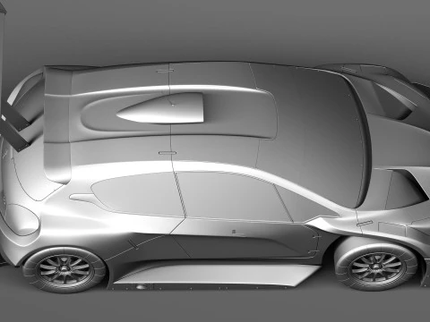 Peugeot 208 T16 Pikes Peak 2013 3D Model