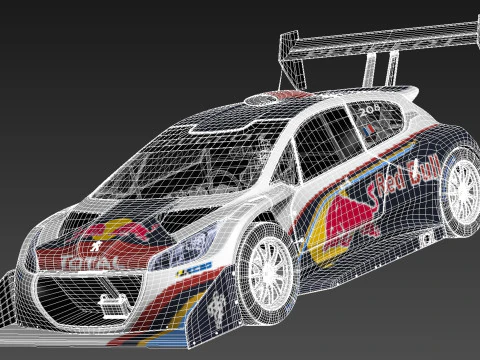 Peugeot 208 T16 Pikes Peak 2013 3D Model