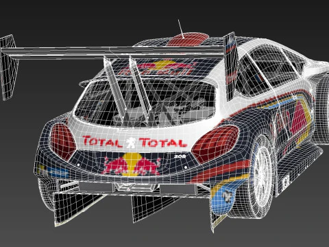Peugeot 208 T16 Pikes Peak 2013 3D Model