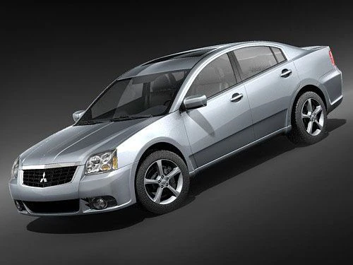 Mitsubishi Galant 2009 3D Model .c4d .max .obj .3ds .fbx .stl .blend