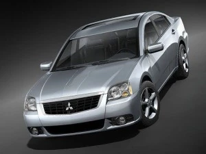 Mitsubishi Galant 2009 3D Model
