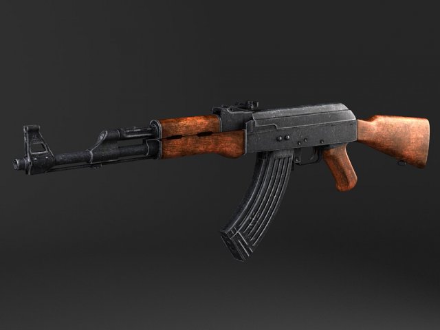 AK47 Kalashnikov Model 3D .c4d .max .obj .3ds .fbx .stl .blend 