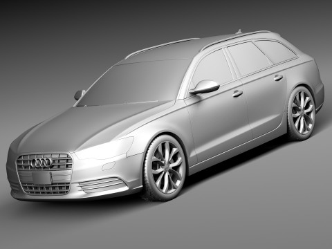 Audi A6 Avant USA 2012-2015 3D Model