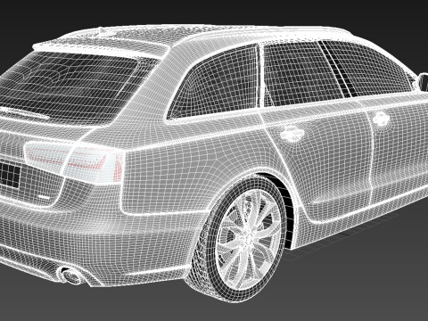Audi A6 Avant USA 2012-2015 3D Model
