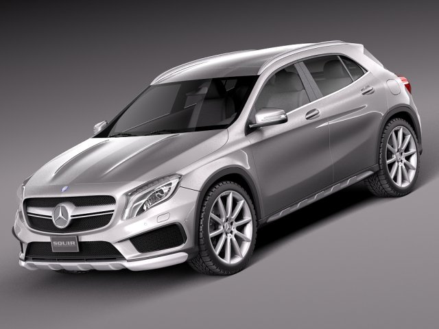 Mercedes-Benz GLA 45AMG 2014 3D-Modell .c4d .max .obj .3ds .fbx .stl .blend 
