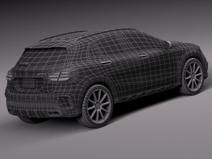 Mercedes-Benz GLA 45AMG 2014 3D-Modell