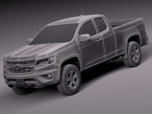 Chevrolet Colorado Shortcab 2015 3D 모델