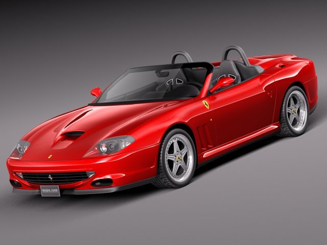 Ferrari 550 Barchetta 2000-2002 3D Model .c4d .max .obj .3ds .fbx .stl .blend 