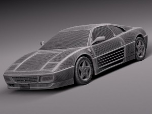 Ferrari 348 TB 1989-1995 3D Model