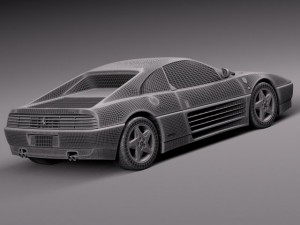 Ferrari 348 TB 1989-1995 3D Model