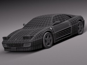 Ferrari 348 TB 1989-1995 3D Model