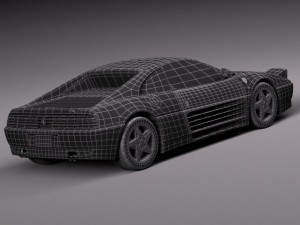 Ferrari 348 TB 1989-1995 3D Model