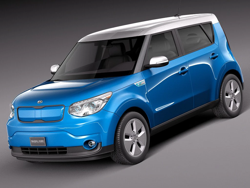 Kia Soul EV 2015 3D Model .c4d .max .obj .3ds .fbx .stl .blend 