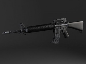 m16 a3 rifle 3D Model