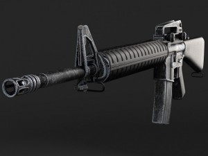 M16 A3 Rifle 3D Model
