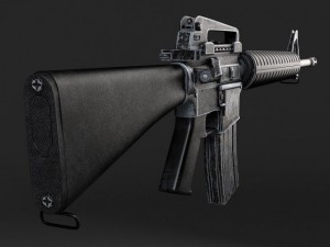 M16 A3 Rifle 3D Model