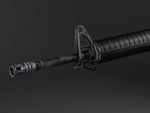 M16 A3 Rifle 3D Model