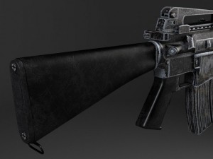 M16 A3 Rifle 3D Model