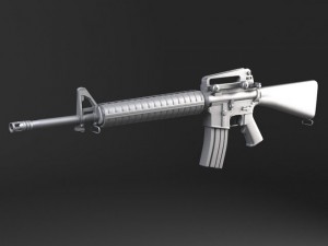 M16 A3 Rifle 3D Model